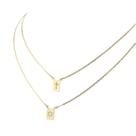 Escapulário Estrela Davi e Cruz Ouro 18k 750 Piastrine 70 cm