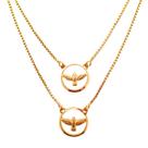 Escapulário Feminino Divino Espírito Santo Semijoia Folheado a Ouro 18k