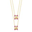 Escapulário Feminino Nossa Senhora Jesus Banhado A Ouro 18k