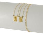 Escapulário Masculino Ns Aparecida Sagrado 60 Cm Jd Ouro 18k