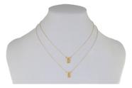 Escapulário Masculino Ns Aparecida Sagrado 80 Cm JD Ouro 18k
