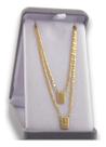 Escapulário Masculino Ouro 18k 750 Piastrine 2.1 60 Cm 9x6 Amarelo
