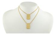 Escapulário Masculino Ouro 18k 750 Tradicional Gg 70 Cm Dou Dourado