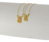 Escapulário Masculino Ouro 18k São Jorge E Sagrado 60 Cm Jdf Dourado