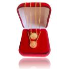 Escapulário Medalha de São Jorge e Sagrado Coração de Jesus 60 cm Banhado a Ouro 18k Escapulário Medalha de São Jorge e Sagrado Coração de Jesus 60 cm Banhado a Ouro 18k
