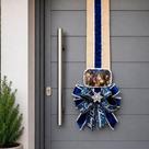 Escapulário Natalino Nascimento Menino Jesus Decorativo 2,5m Azul