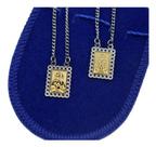 Escapulário Nossa Senhora Aparecida E Sagrado Coração Aço Dourado Escapulário Nossa Senhora Aparecida E Sagrado Coração Aço Dourado