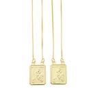Escapulário Nossa Senhora do Carmo Banhado a Ouro 18k
