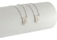 Escapulário Ouro Branco 18k 750 Tradicional Tijolinho 60 Cm