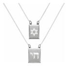 Escapulario Prata 925 Estrela Davi Simbolo Judaico Vida 70cm Escapulario Prata 925 Estrela Davi Simbolo Judaico Vida 70cm