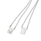 Escapulário prata 925 unissex sagrado coração de jesus e nossa senhora do carmo 65 cm 830039