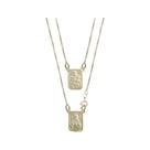 Escapulário Prata c/ Ouro 18K Veneziana Dupla Face