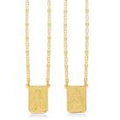 Escapulário Sagrado Coração de Jesus Banhado a Ouro 18K Tamanho:60 cm