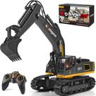 Escavadeira de controle remoto Toy kolegend 40cm 11 Canal 1/18