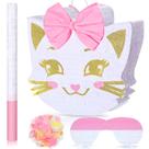 Escavadeira Piñata Seematn Cat com olhos vendados, morcego e confetes
