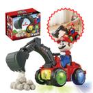 Escavadeira Trator Carrinho Super Mario Bate E Volta Luz Som Brinquedo Infantil Construtor Kizumba Escavadeira Trator Carrinho Super Mario Bate E Volta Luz Som Brinquedo Infantil Construtor Kizumba