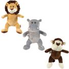 Escolha Seu Super Trio Safari De Pelúcia Presente Nicho Brinquedo Decoração Festa Bebê Deluxe Nacional Elefante Girafa Leão Macaco Hipopótamo