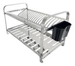 Escorredor 20 Pratos em Aço Inox Mak-Inox