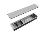 Escorredor 3 Módulos Calha Úmida Com Tampa Inox Embutido 73,5cm Escorredor 3 Módulos Calha Úmida Com Tampa Inox Embutido 73,5cm