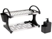 Escorredor de 16 Pratos Inox + Dispenser Brinox 2104491