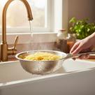 Escorredor De Alimentos Inox 24cm Com Alça Multiuso