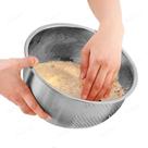 Escorredor De Arroz Macarrão Legumes Frutas Em Aço Inox Multiuso Lavador De Alimentos - Facibom