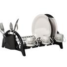Escorredor De Louça Cama Cozinha Pratos Porta Copos Talheres Preto Utensílios Domésticos