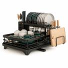 Escorredor De Louca Cozinha Copo Duplo Porta Talheres Wbcom Preto