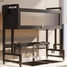 Escorredor De Louça Cozinha Suspensa Modula Pia Rack Organizador De Pratos Estante Preto