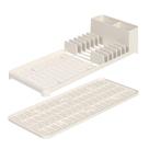 Escorredor de Louça e Tapete De Copo Compacto Single Bege Off White - BRINOX