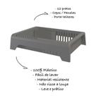 Escorredor De Louça Em Plástico Smile - Stolf Cinza