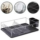 Escorredor de Louça Inox Mimo Style Preto com Bandeja Coletora e Porta Talheres