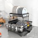 Escorredor de Louça Inox Modular Master, Escorredor de Pratos Suspenso com Porta Talheres e Copos, Ideal para Cozinha Preto Médio