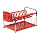 Escorredor de Louça Master Duplo com porta copo Vermelho N391