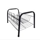 Escorredor De Louça Preto Duplo Porta Copos Pratos Cozinha
