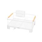 Escorredor de Louça Tramontina Plurale em Aço Inox Branco Alças Bambu