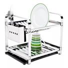 Escorredor de Louças 12 Pratos com Porta Talher Inox e Bandeja Mak-Inox 2212D