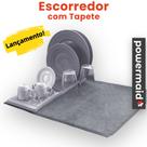 Escorredor de Louças 12 Pratos com Tapete Super Absorvente Powermaid