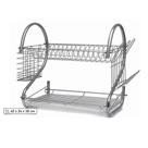Escorredor de Louças com Porta-Copos e Talheres em Metal Escorredor de Louças com Porta-Copos e Talheres em Metal