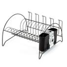 Escorredor de Louças Fan 11 Pratos Com Porta Copos Linha Black Arthi Escorredor de Louças Fan 11 Pratos Com Porta Copos Linha Black Arthi