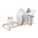 Escorredor De Louças Pratos Copos Talheres Cozinha Compacto Cobre Rose Gold - 984RG Future
