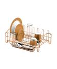 Escorredor De Louças Pratos Talheres Copos Cozinha Cobre Rose Gold - 1605rg Future