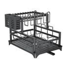 Escorredor de Louças Rack Aço Carbono Organizador Preto Preto