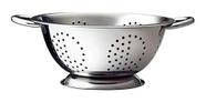 Escorredor De Massa Macarrão Legumes Inox Com Cabo Alça 24cm Cor:Prata