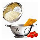 Escorredor De Massa Macarrão Legumes Inox Com Cabo Alça 24cm