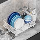 Escorredor de pratos GAOKASE Space-Space-Saving com porta-utensílios branco