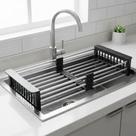 Escorredor de Pratos Inox Ajustavel Multiuso Mimo Style Preto Organizador de Pia Cozinha Escorredor de Pratos Inox Ajustavel Multiuso Mimo Style Preto Organizador de Pia Cozinha