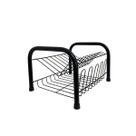 Escorredor De Pratos Louças Pia Bancada Secador Design Compacto Mini Duplo Talheres Copos Preto Multiuso