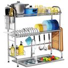 Escorredor de pratos Over The Sink HOWDIA Stainless Steel 2 camadas