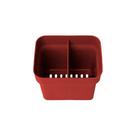 Escorredor de talheres compacto 2 divisórias vermelho Micromax